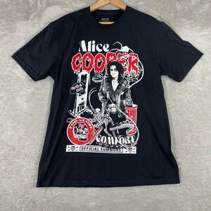 Alice Cooper Tour Shirt Mens Large Black 2023 Court Is Now Metal Rock Music